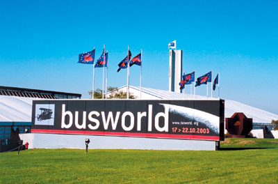 Центральный вход на выставку BUSWORLD