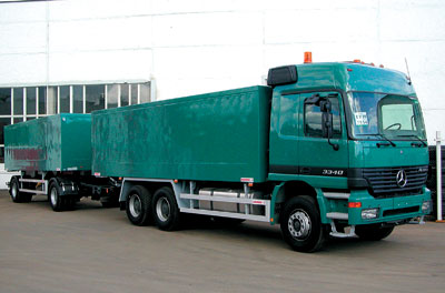 Проявление мощи: 20 т в кузове + 16,5 т в прицепе