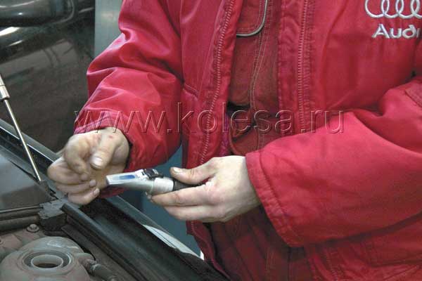 Для машин с ближневосточного и американского рынков необходим специальный тест плотности охлаждающей жидкости. Температура ее замерзания должна соответствовать российским условиям