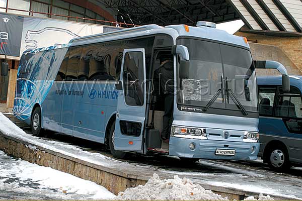 Флагманом в пассажирском сегменте Hyundai выступил большой туристический автобус