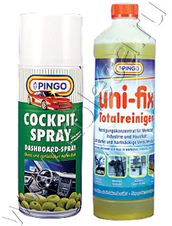 Средства для салона включают в
себя широкую гамму составов