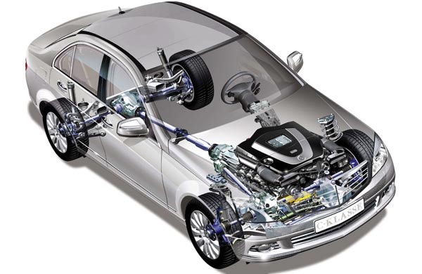 Новая полноприводная трансмиссия 4Matic стала компактнее и легче конструкции прежнего поколения.