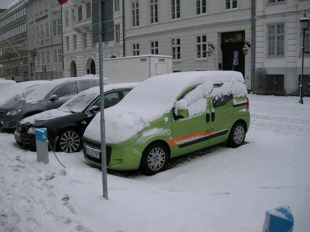Электромобиль зимой