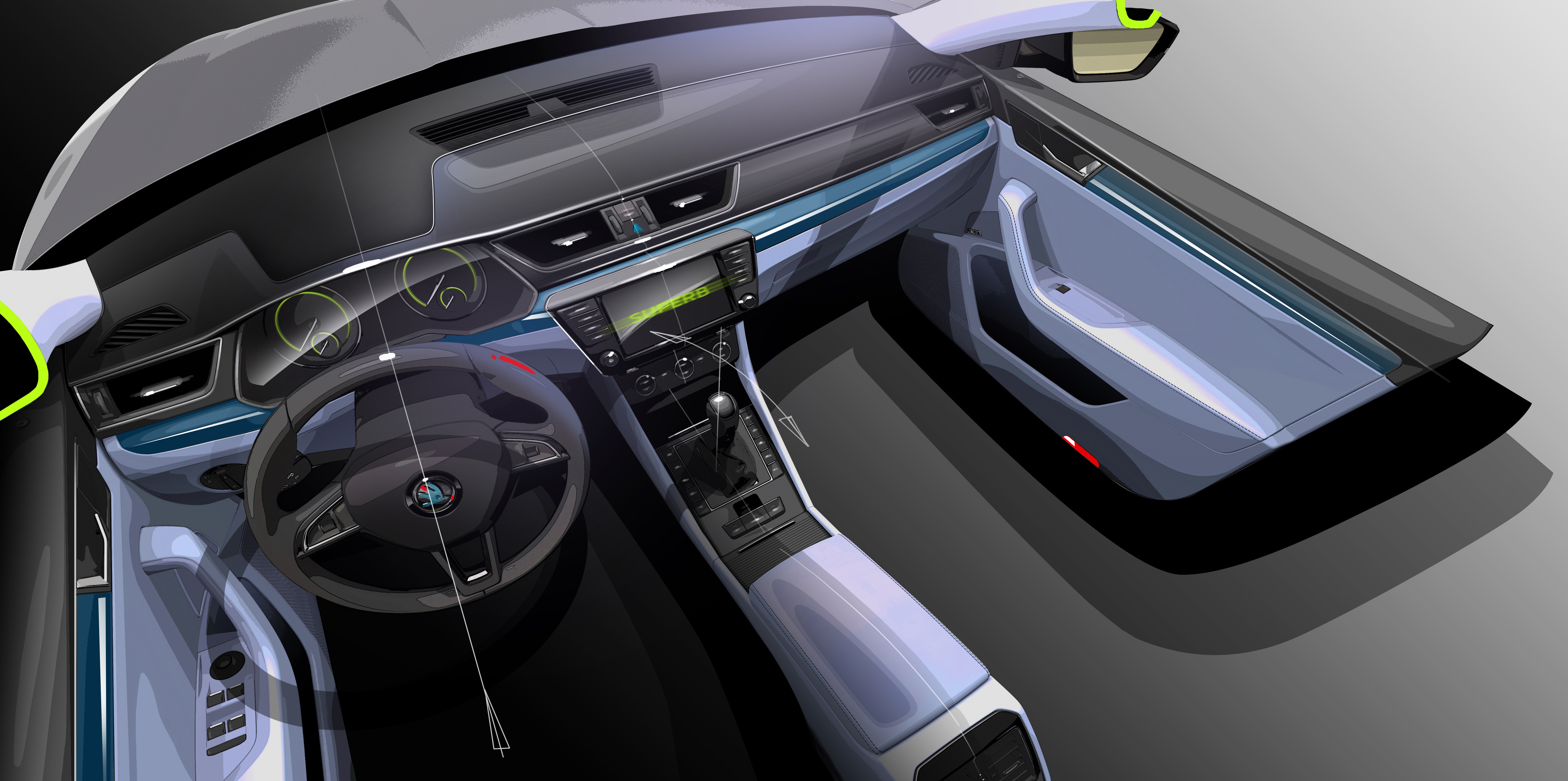 150203 SKODA Superb Interior Design Sketch.jpg