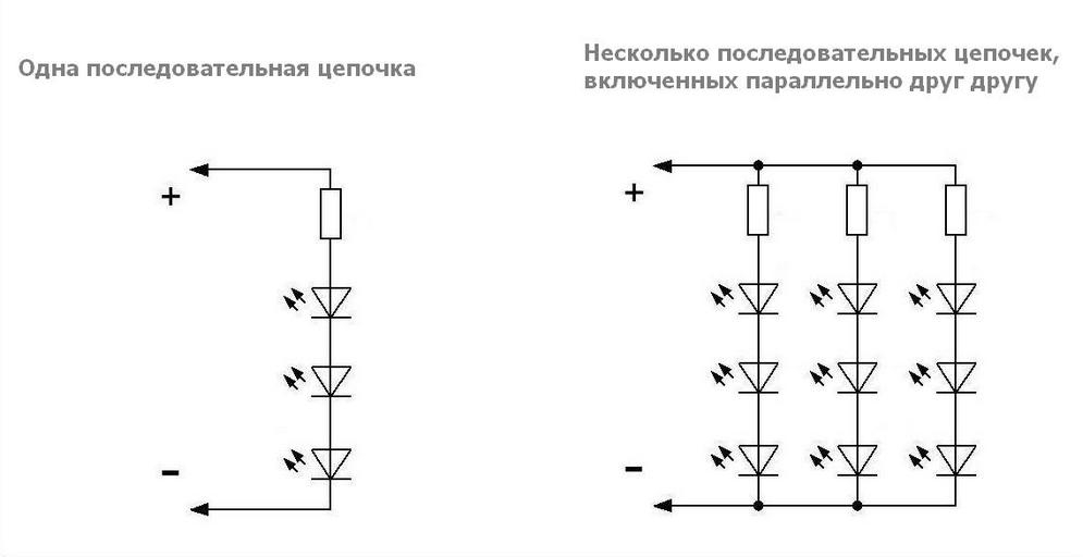 Как соединить диоды